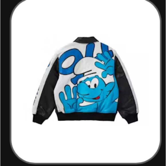 Supreme Black and White Jacket with Blue Details - Picture 2 of 2